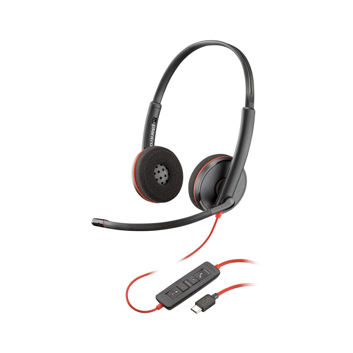 Bild von Headphones with Microphone Poly 8X228A6 Black Red
