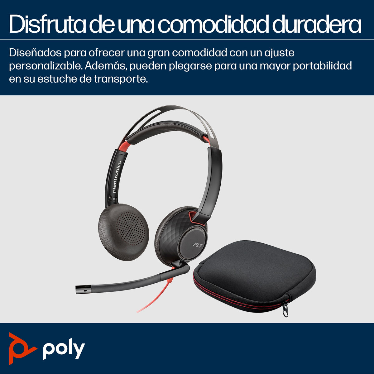 Afbeeldingen van Headphones with Microphone Poly 8X231A6 Black