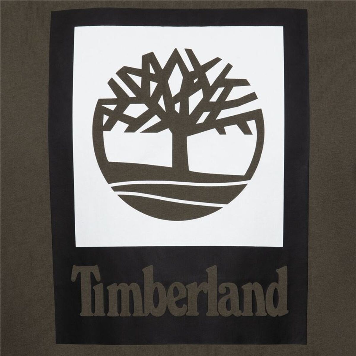 Heren-T-Shirt met Korte Mouwen Timberland Stack Logo Olijf