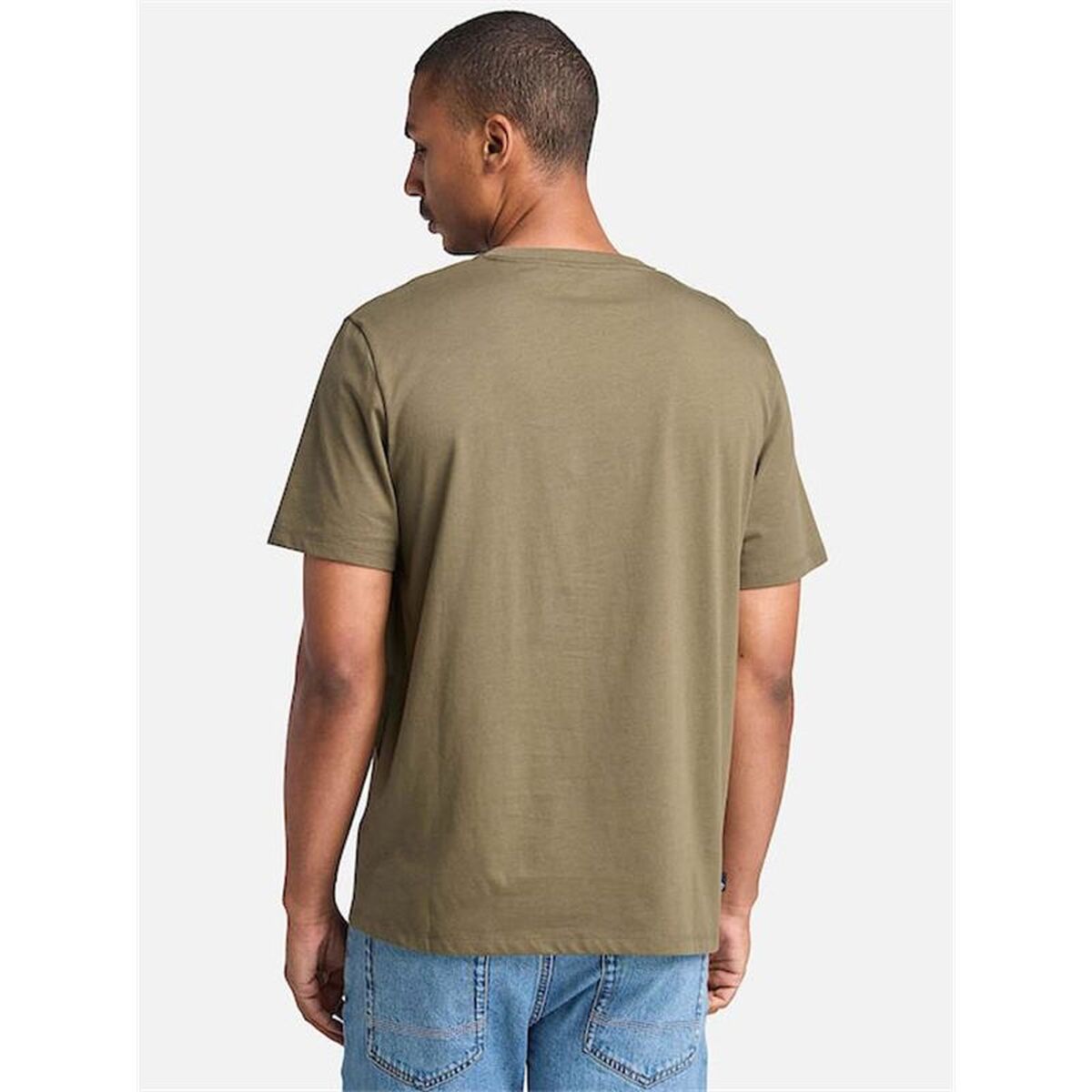 Heren-T-Shirt met Korte Mouwen Timberland Stack Logo Olijf