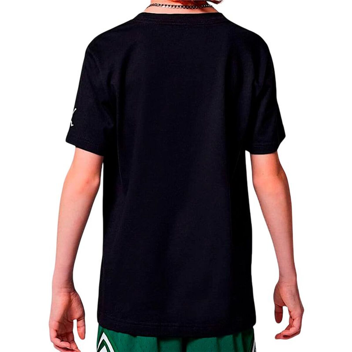 T-Shirt met Korte Mouwen voor kinderen Jordan Mj Wordmark Emb Crew Zwart