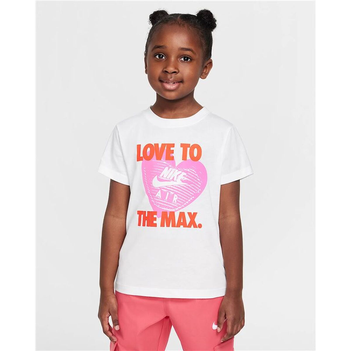 Child’s Short Sleeve T-Shirt Nike Nkg Love To The Max Graphic Te White