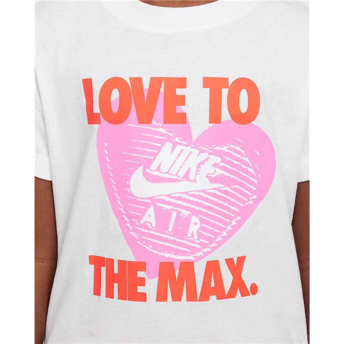 Child’s Short Sleeve T-Shirt Nike Nkg Love To The Max Graphic Te White