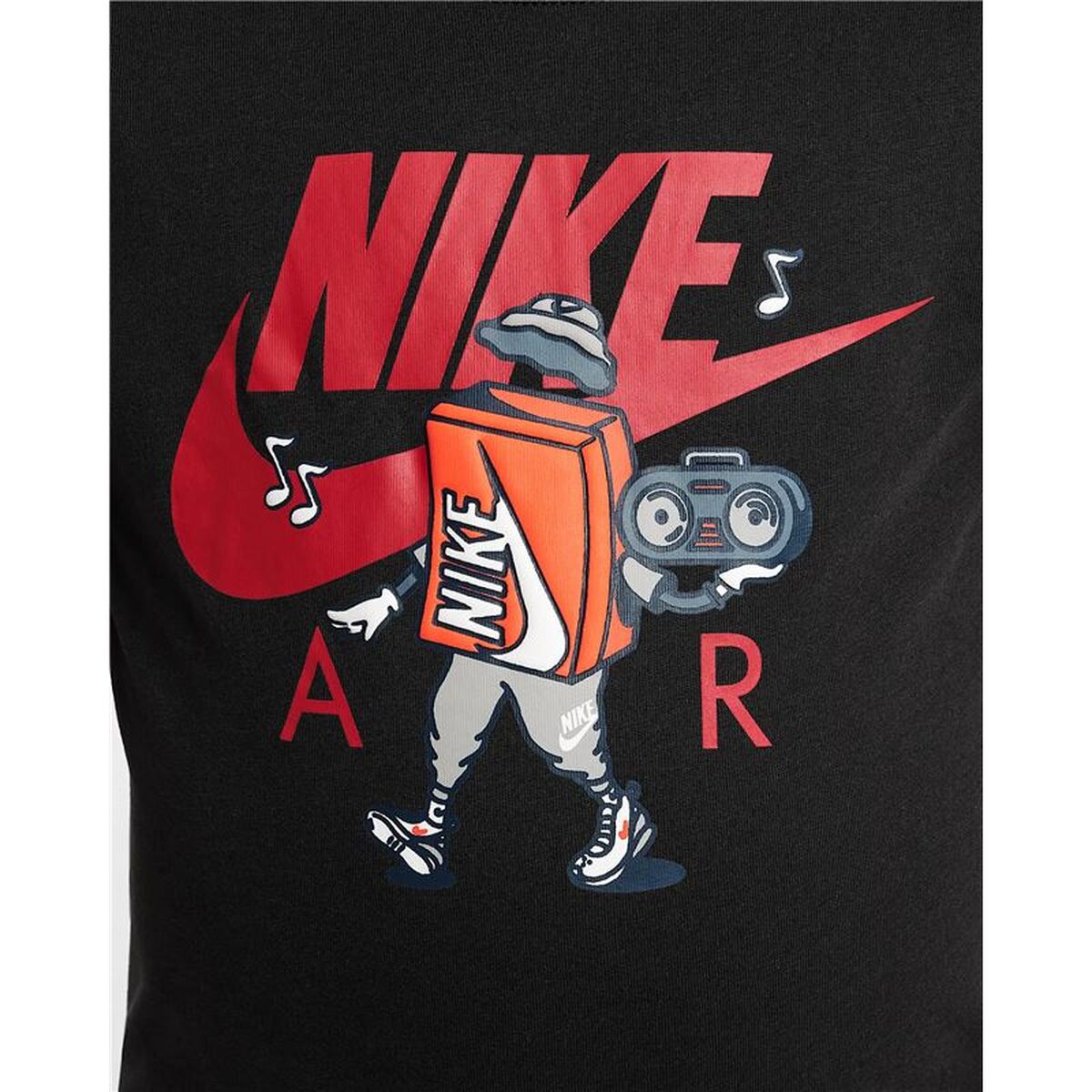 T-Shirt met Korte Mouwen voor kinderen Nike Air Boxy Zwart
