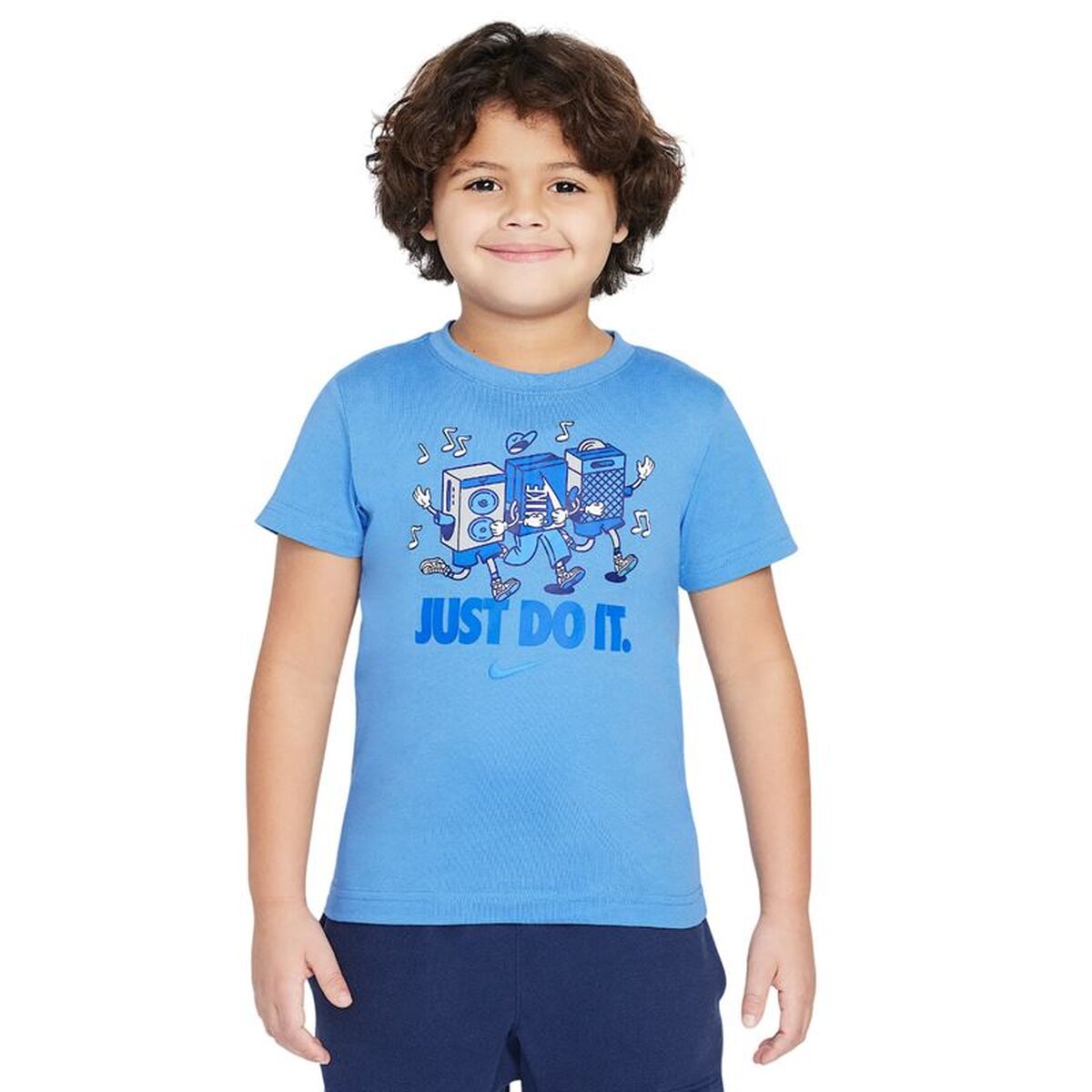 T-Shirt met Korte Mouwen voor kinderen Nike Nkb Music Boxy Pals Ss Tee Blauw