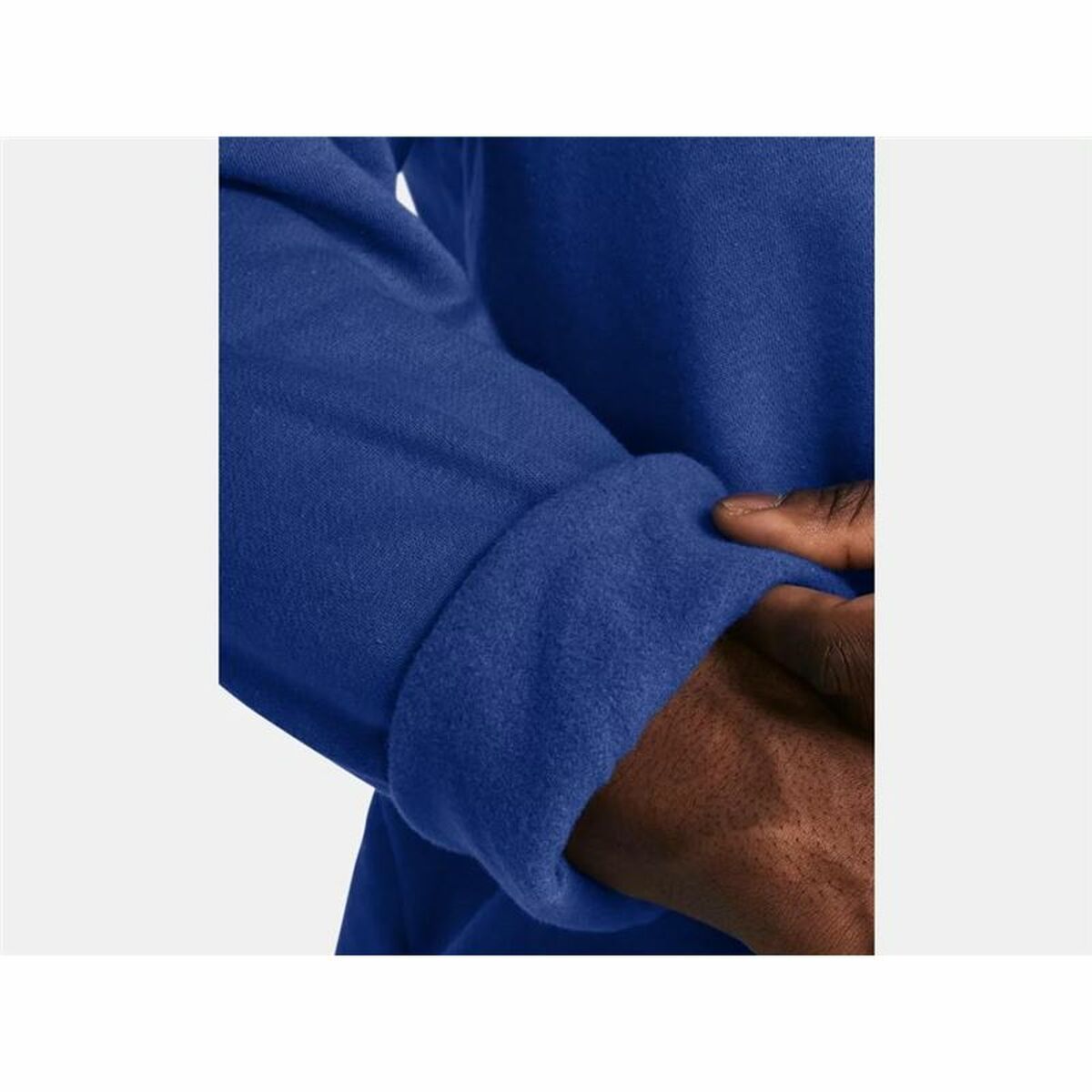 Mens Sweatshirt without Hood Under Armour Rival Fleece Crew Blue