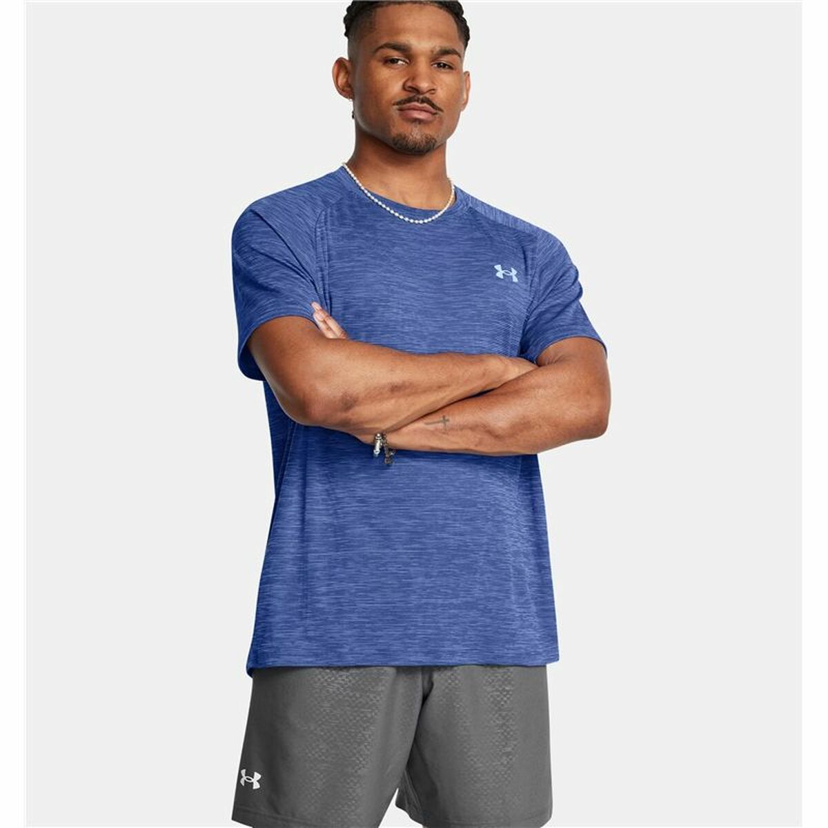 Menâs Short Sleeve T-Shirt Under Armour Tech Textured Ss Dark blue