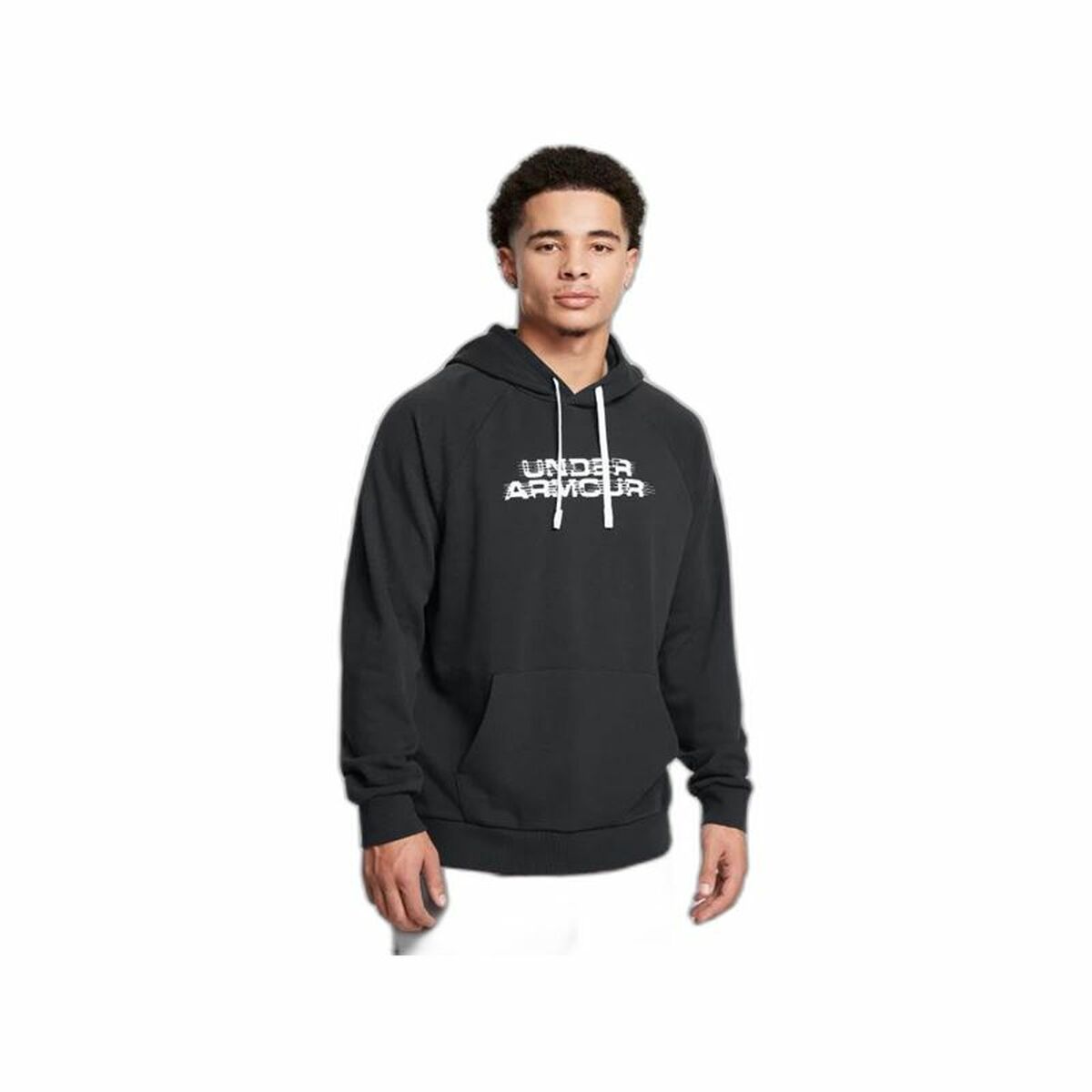 Mens Hoodie Under Armour Rival Flc Txtr Black