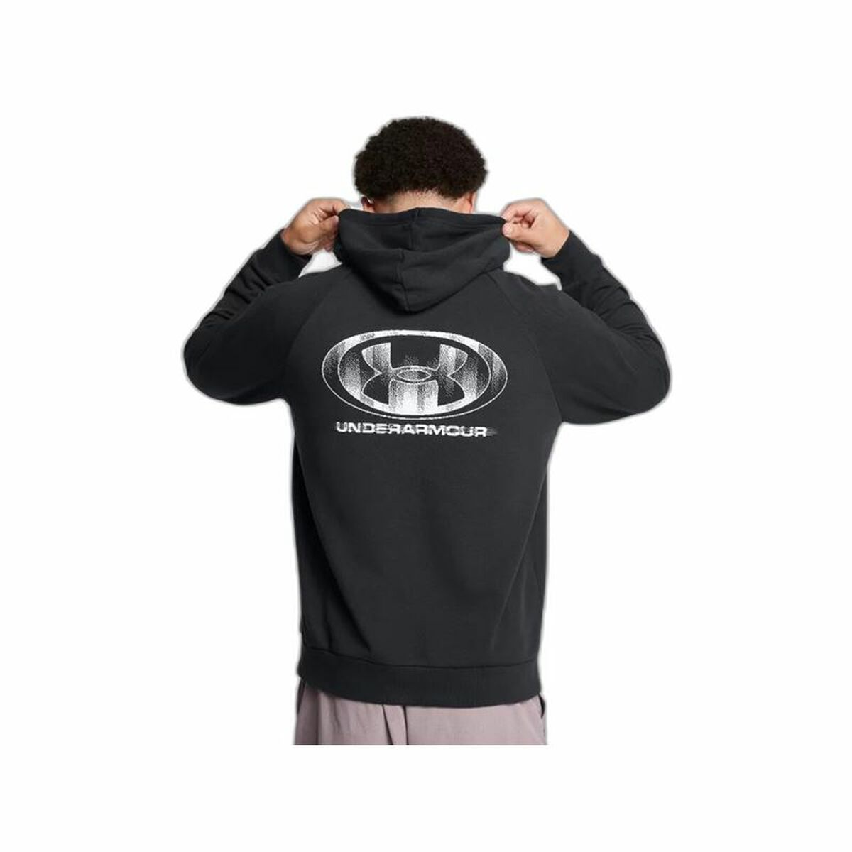 Mens Hoodie Under Armour Rival Flc Txtr Black