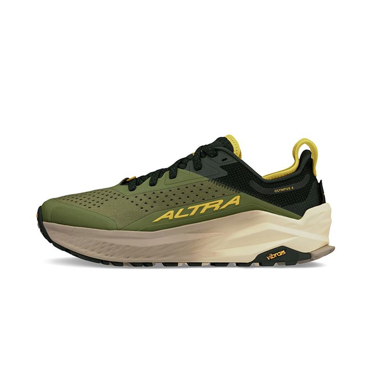 Heren trail hardloopschoenen (berglopen) Altra Olympus 6 Olijf