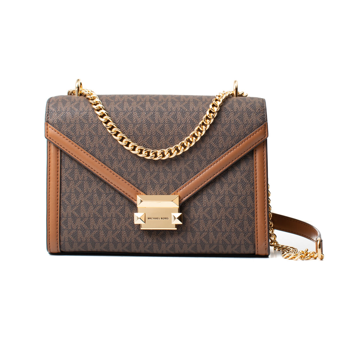 Sac à Bandoulière Michael Kors Whitney Marron 24 x 18 x 8 cm