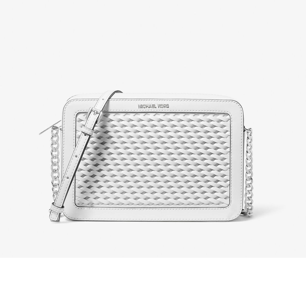 Torba na ramię Michael Kors 35T5STTC3Y-OPTIC-WHITE Biały 24 x 16 x 5 cm