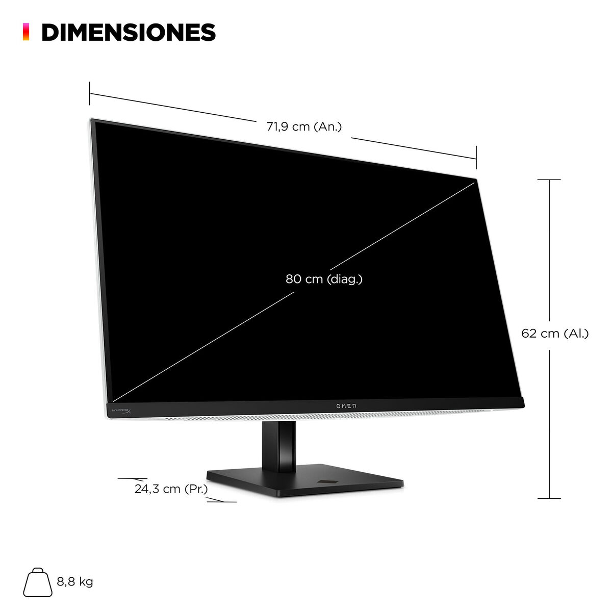 Afbeeldingen van Gaming Monitor HP 9R181E9#ABB 4K Ultra HD 31,5"