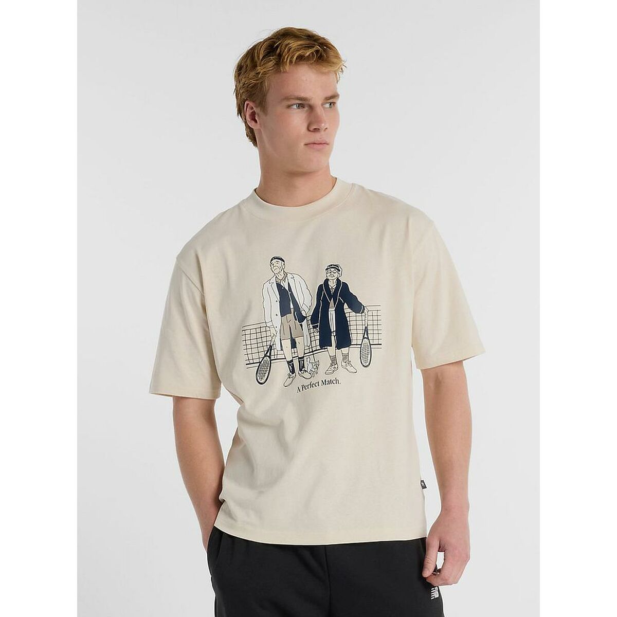 Image secondaire de T-shirt à manches courtes homme New Balance Perfect Match Tennis T Shirt MT51412 LIN Blanc