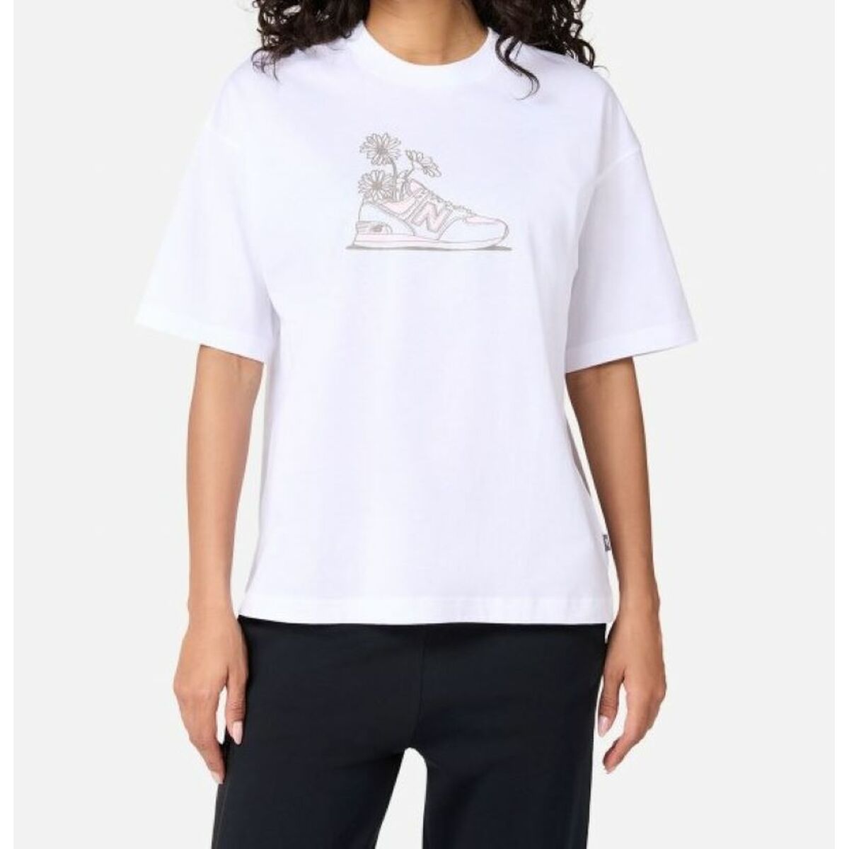 Image secondaire de T-shirt à manches courtes femme New Balance WT43556 WT Blanc