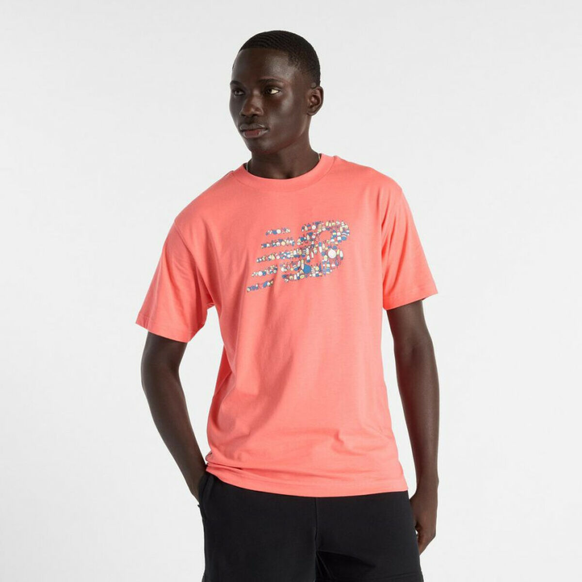 Image secondaire de T-shirt à manches courtes homme New Balance NAT LOGO SS MT51920 DTR Rose