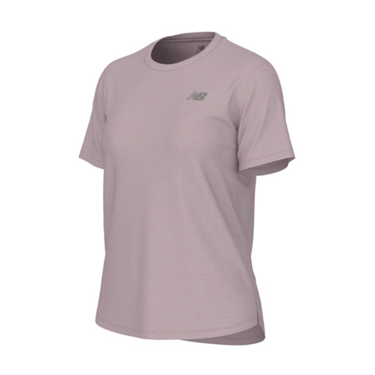 Dames-T-Shirt met Korte Mouwen New Balance Mahonie