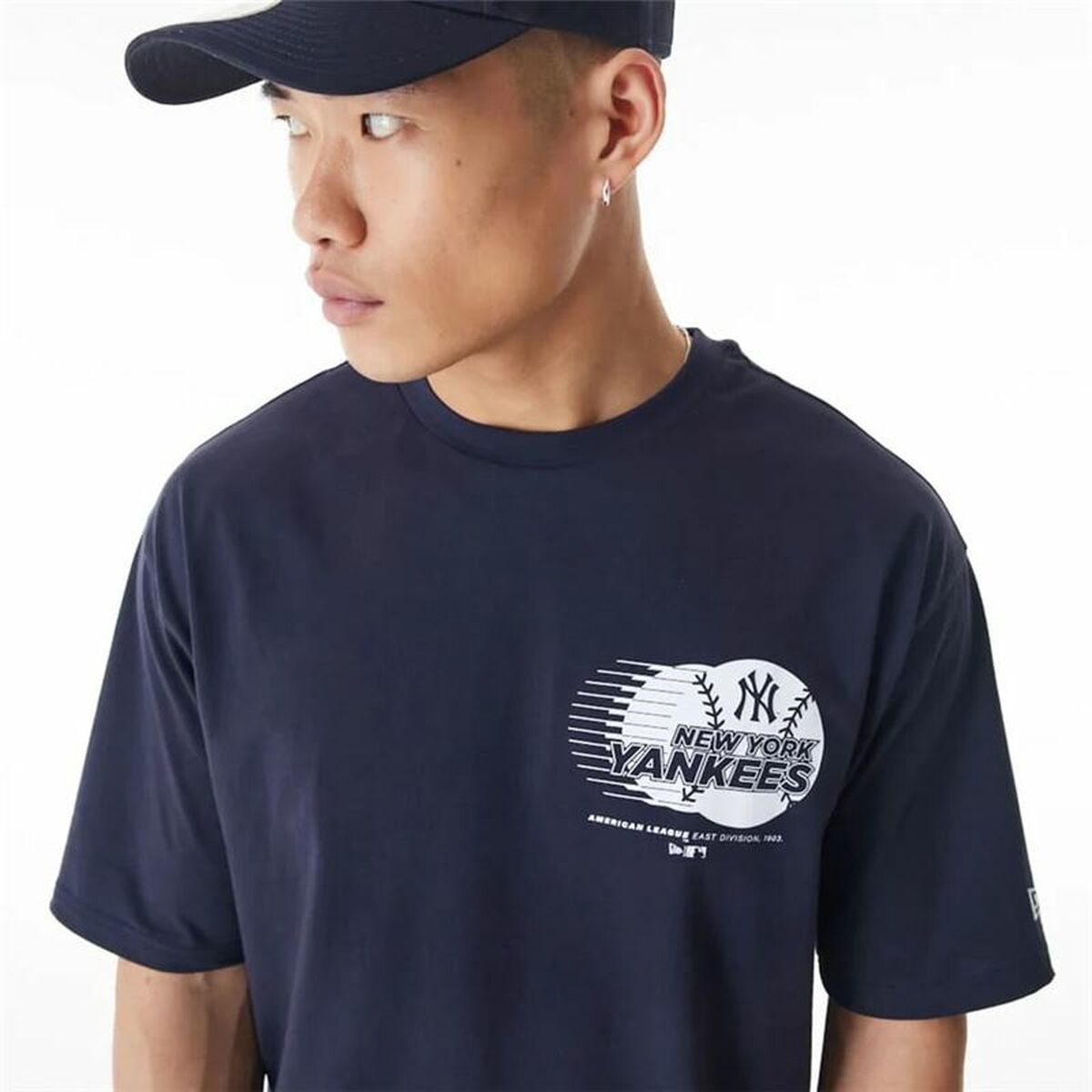 Heren-T-Shirt met Korte Mouwen New Era BASEBALL GRPHIC OS New York Yankees