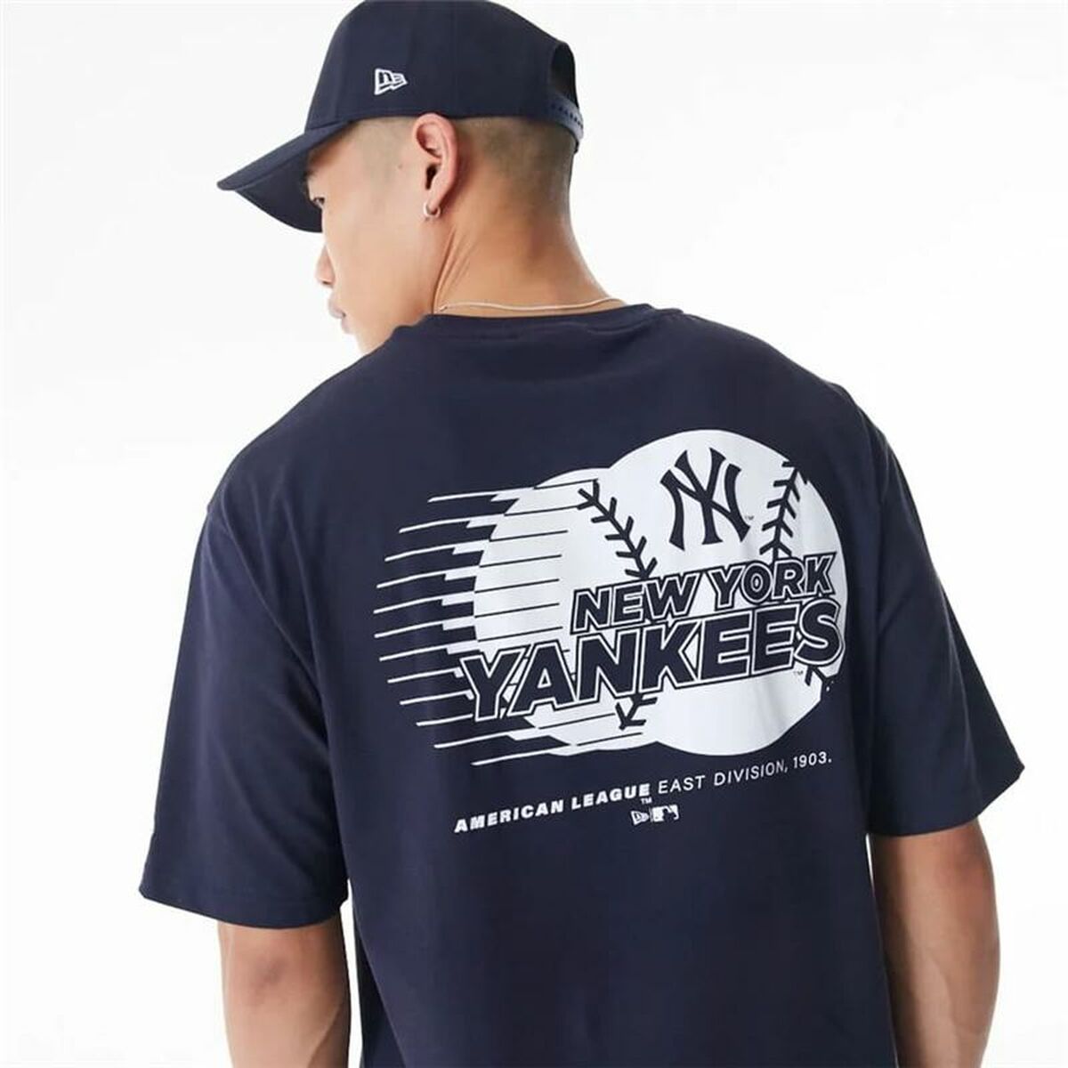 Heren-T-Shirt met Korte Mouwen New Era BASEBALL GRPHIC OS New York Yankees