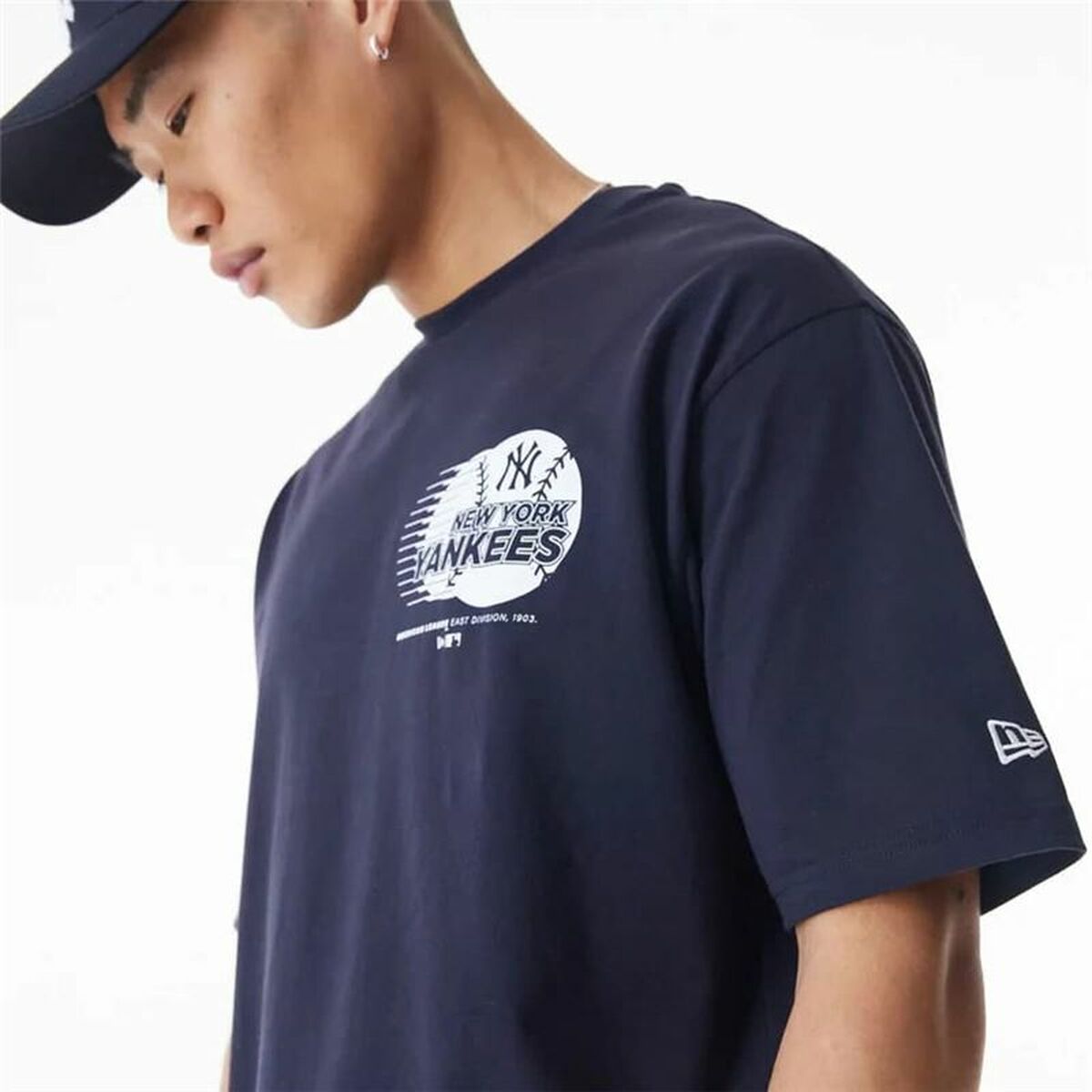 Heren-T-Shirt met Korte Mouwen New Era BASEBALL GRPHIC OS New York Yankees