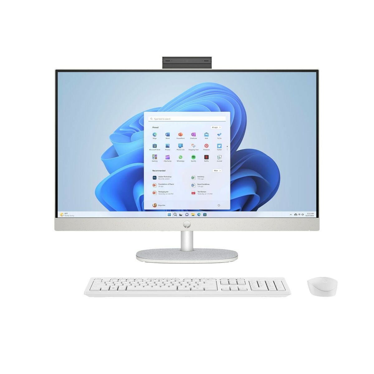 Tout en Un HP 9U2K5EA 27" AMD Ryzen 5 7520U 16 GB RAM 512 GB SSD
