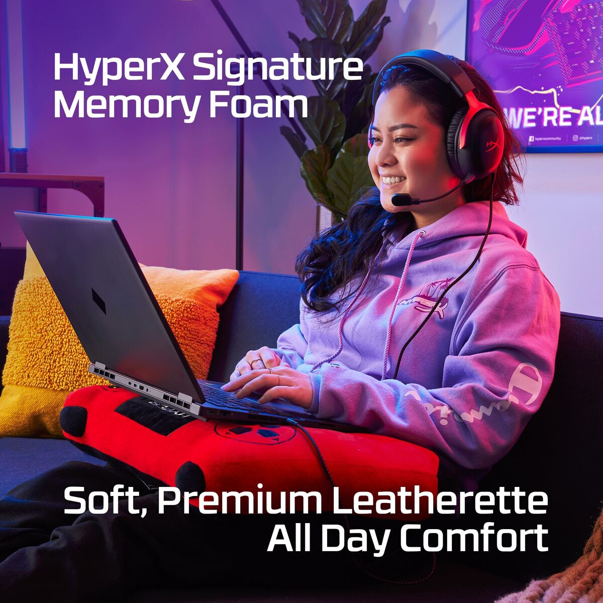 Picture of Headphones HyperX 9W1Q4AA White Pink