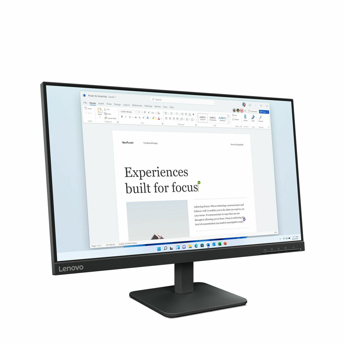 Image de Écran Lenovo 68C2KAC1EU Full HD 24" 23,8"