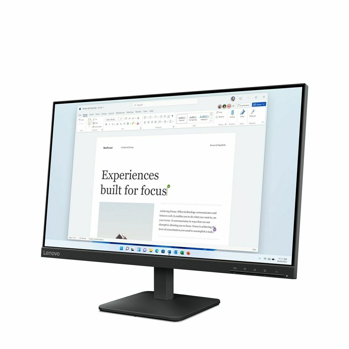 Image de Écran Lenovo 68C2KAC1EU Full HD 24" 23,8"