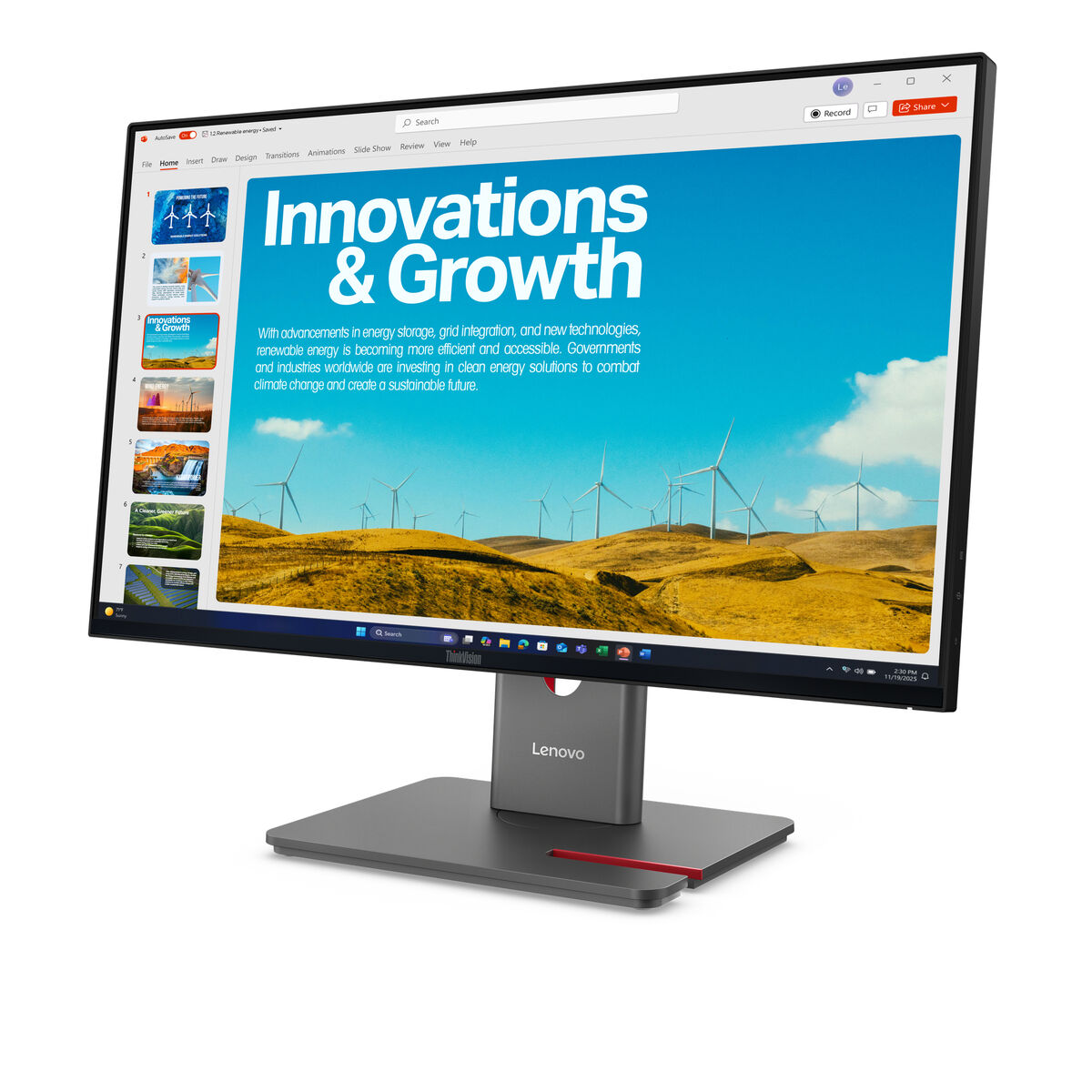 Bild von Monitor Lenovo 64B1GAT1EU Quad HD 23,8"