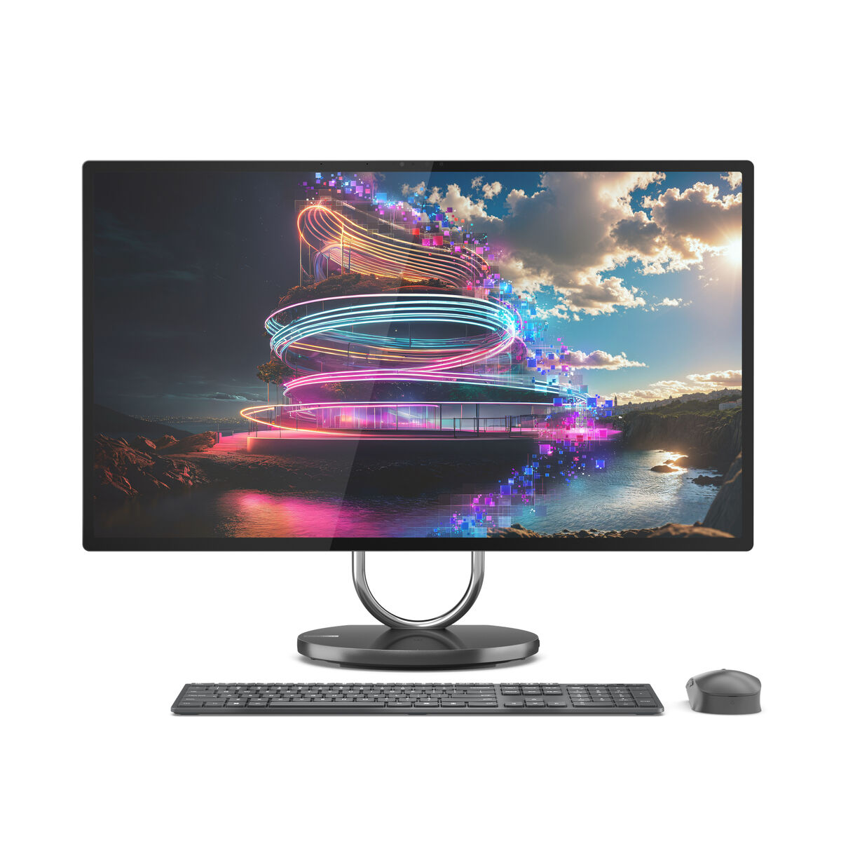 Afbeeldingen van All in One Lenovo F0HX000KSP Nvidia Geforce RTX 4050 31,5" Intel Core Ultra 7 258V 1 TB SSD Spanish Qwerty
