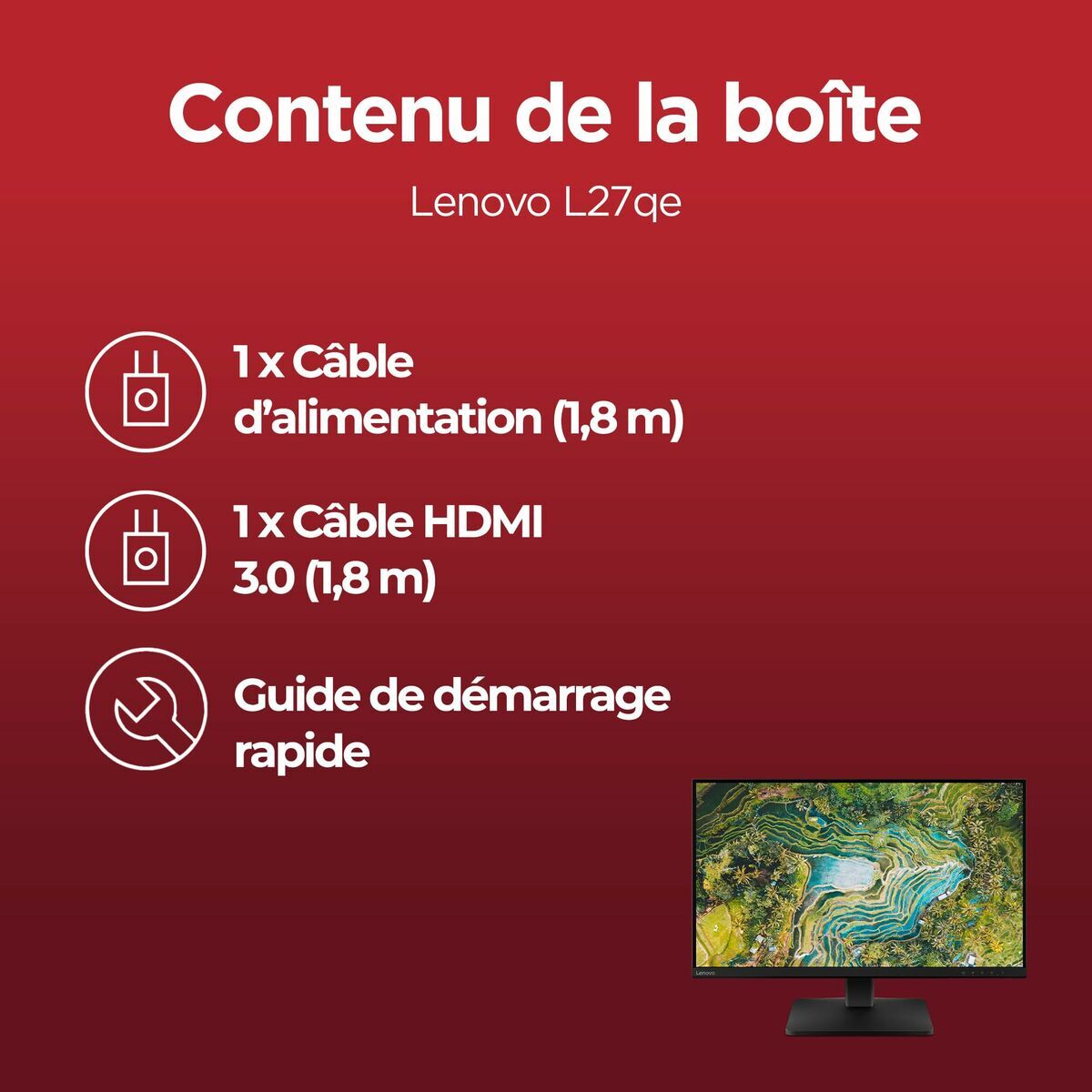 Image de Monitor Gaming Lenovo 68C8GAC3EU 27" LCD Quad HD