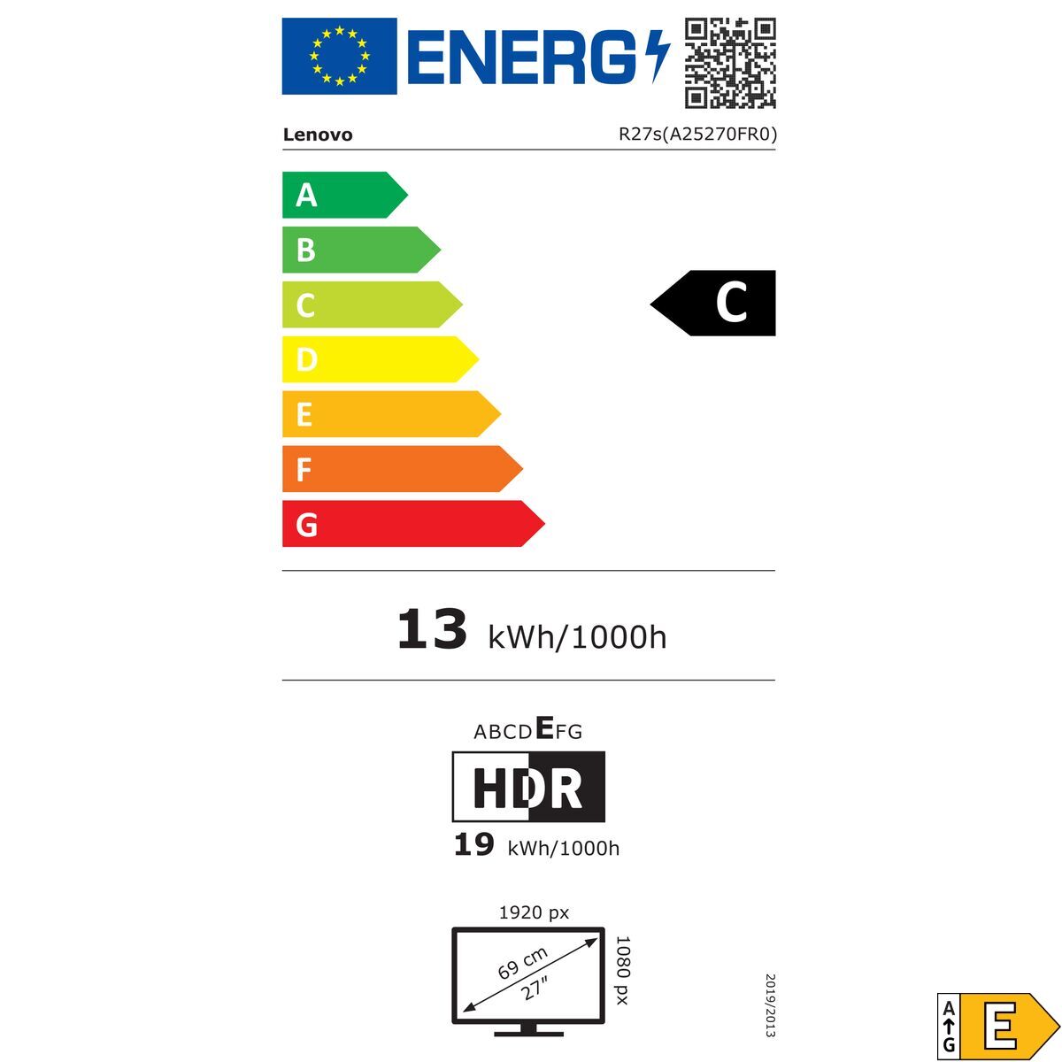 Image de Monitor Gaming Lenovo 68CCGAC1EU 27" Full HD LCD