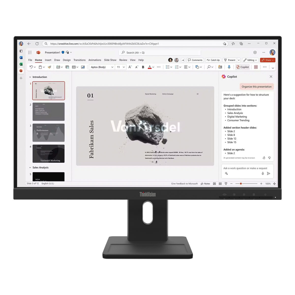 Bild von Monitor Lenovo 64C9MAT6EU Full HD 21,5"