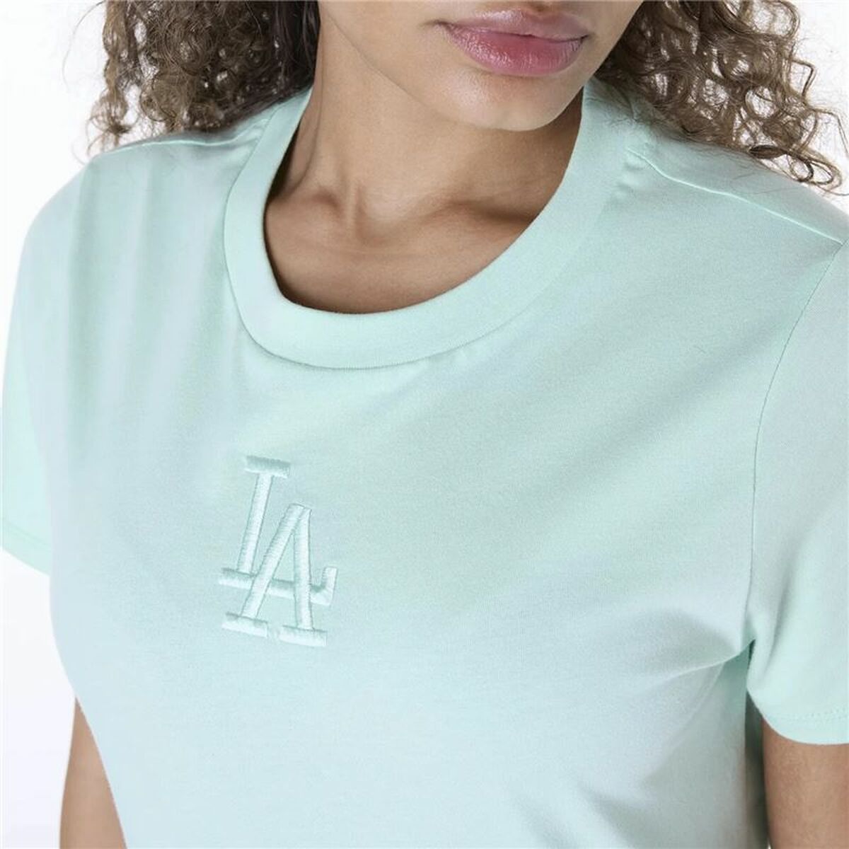 Dames-T-Shirt met Korte Mouwen New Era LA Dodgers MLB League Essential Aquamarijn