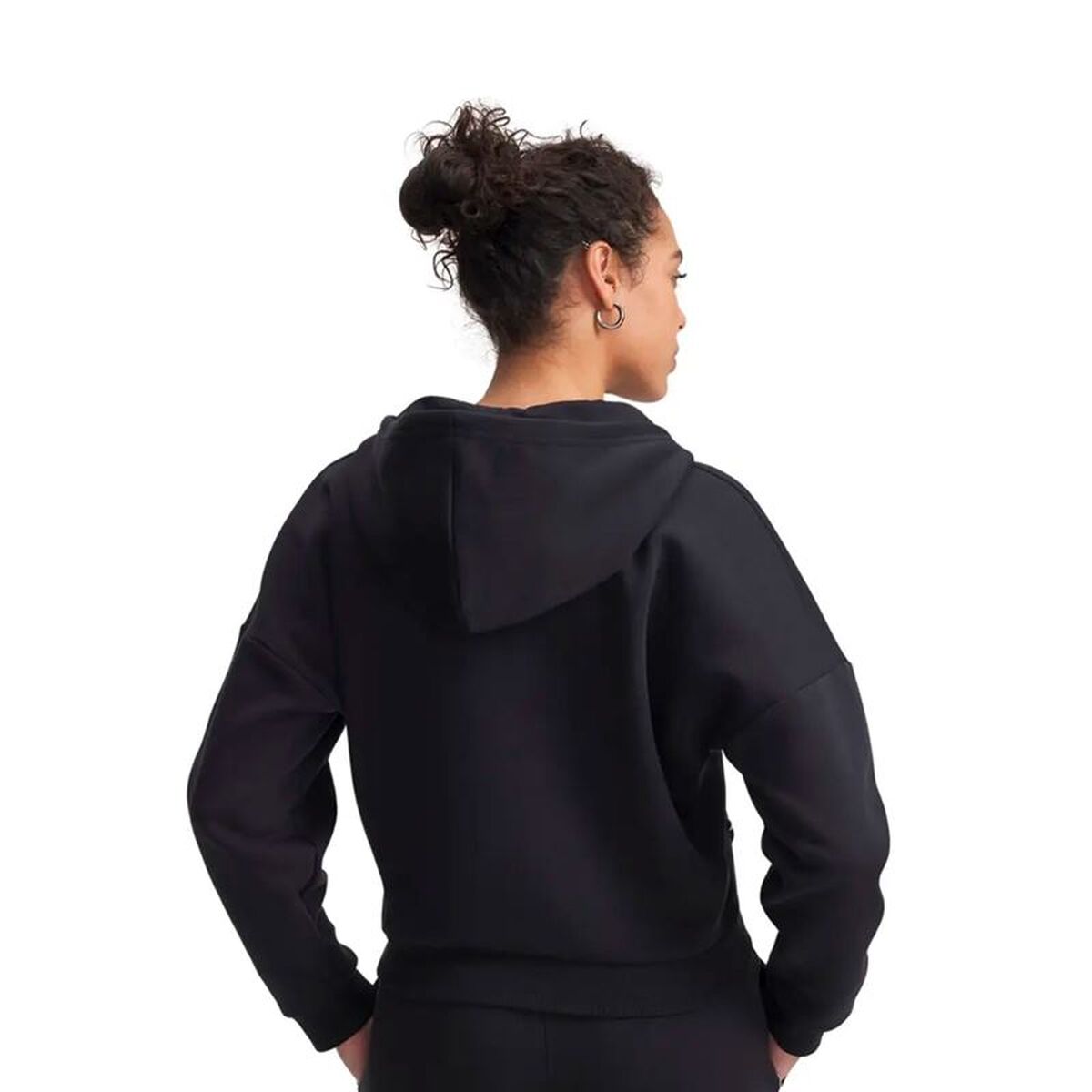 Dameshoodie Under Armour Rival Flc Piped Hz Zwart