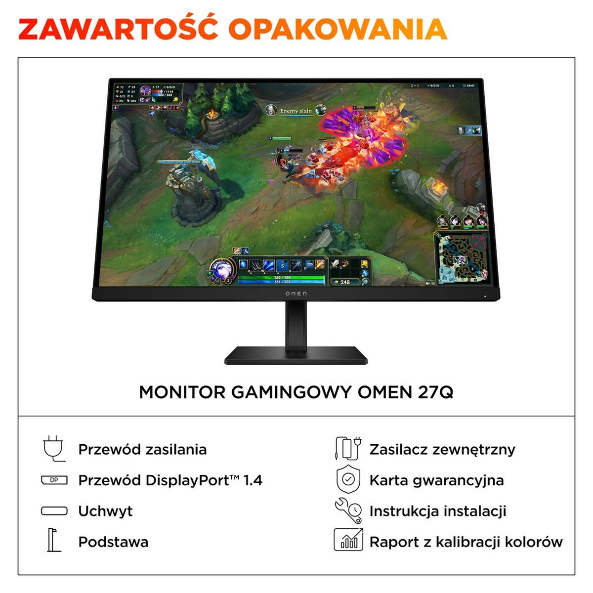 Afbeeldingen van Gaming Monitor HP AV4H6E9#ABB Quad HD 27"