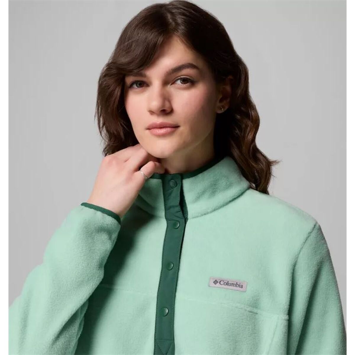 Fleece Lining Columbia Benton Springs 1/2 Snap Aquamarine Lady