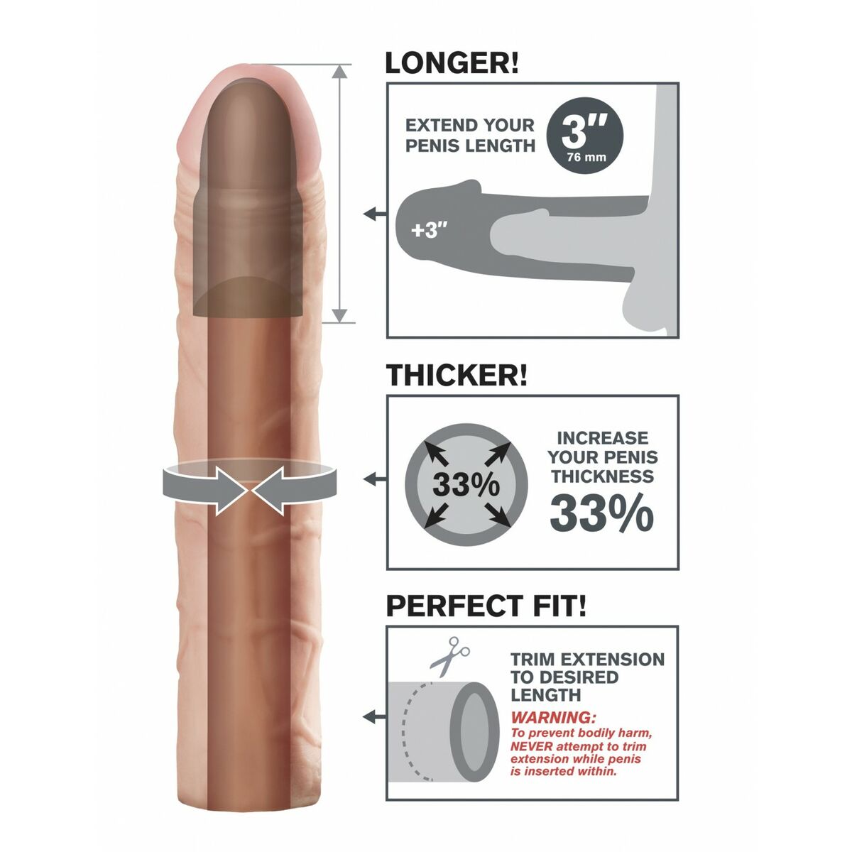 Penis cover Pipedream Perfect 3 Natural