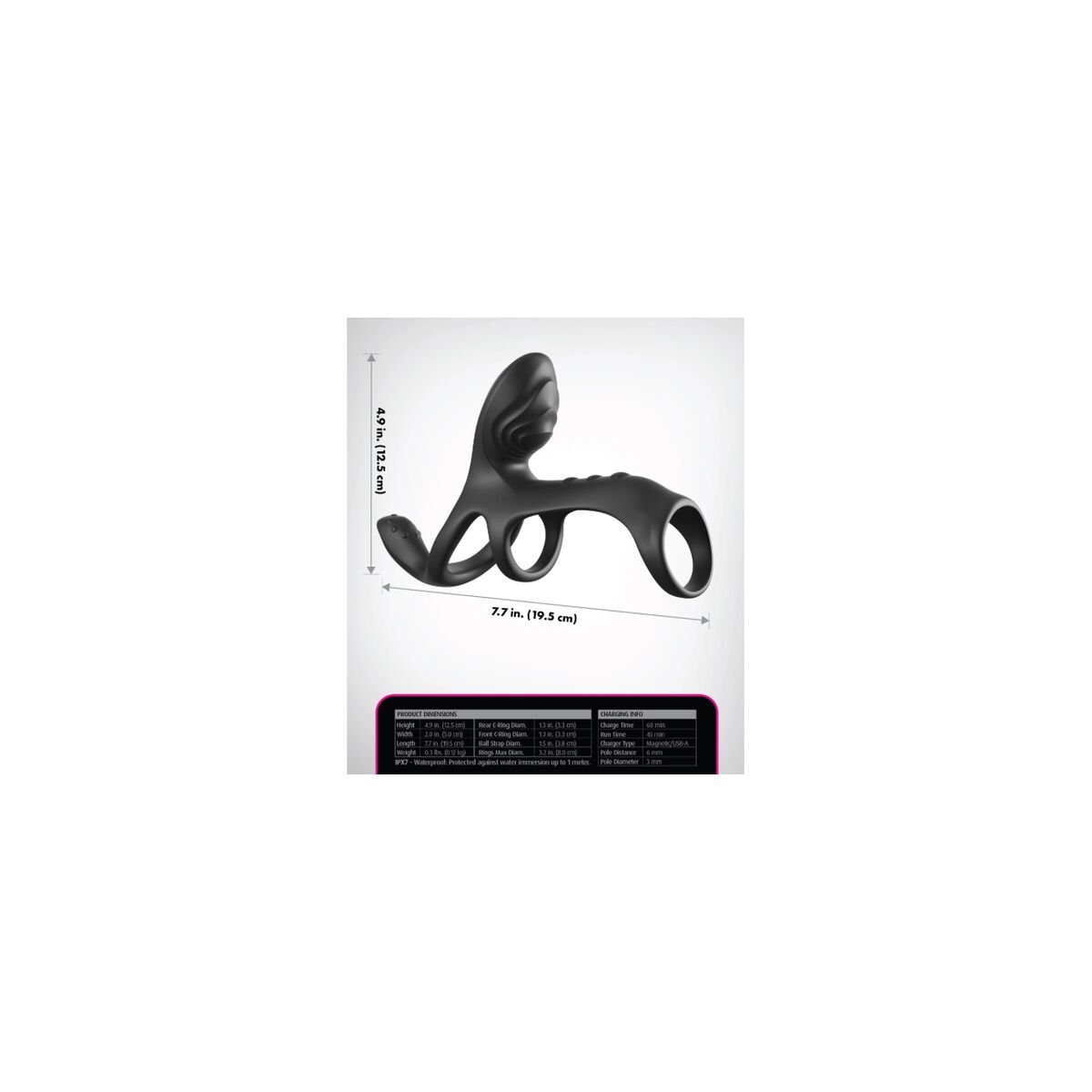 Pierścień Erekcyjny Trójpak Pipedream Fantasy C-Ringz Czarny