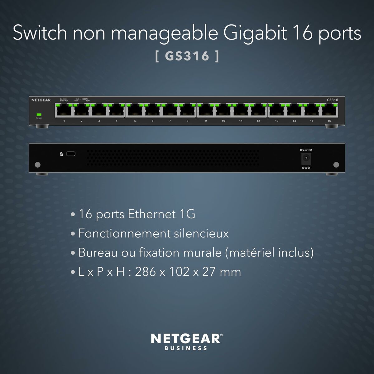Image secondaire de Câble USB Netgear GS316-300EUS