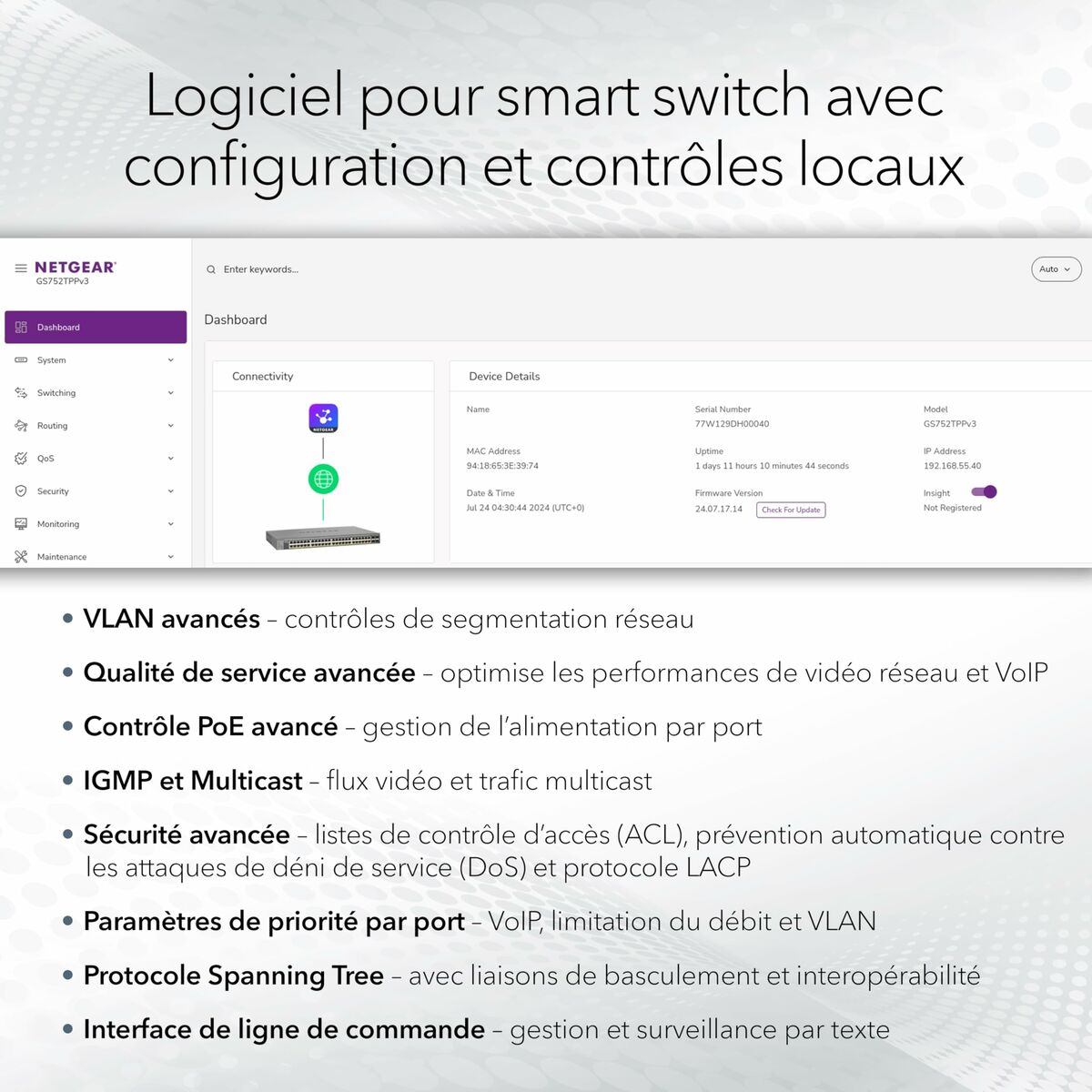 Afbeeldingen van Switch Netgear GS752TXUP-300EUS