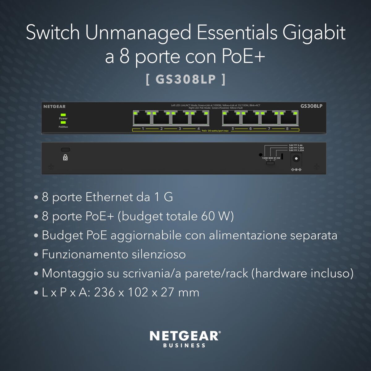 Picture of Switch Netgear GS308LP-100EUS