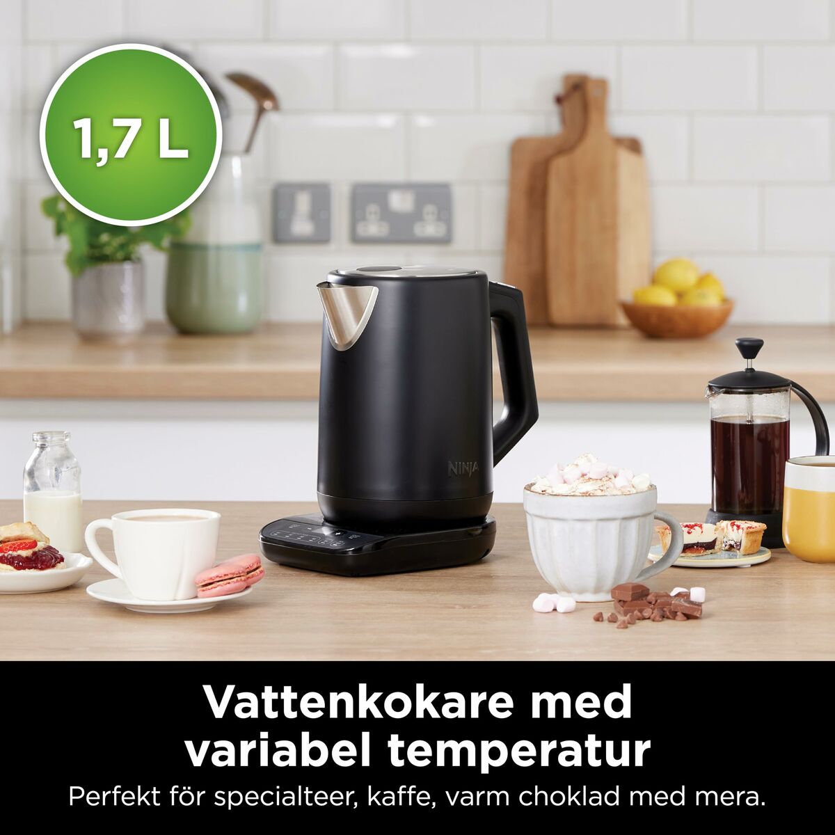 Waterkoker NINJA KT200EU Zwart Roestvrij staal 3000 W 1,7 L