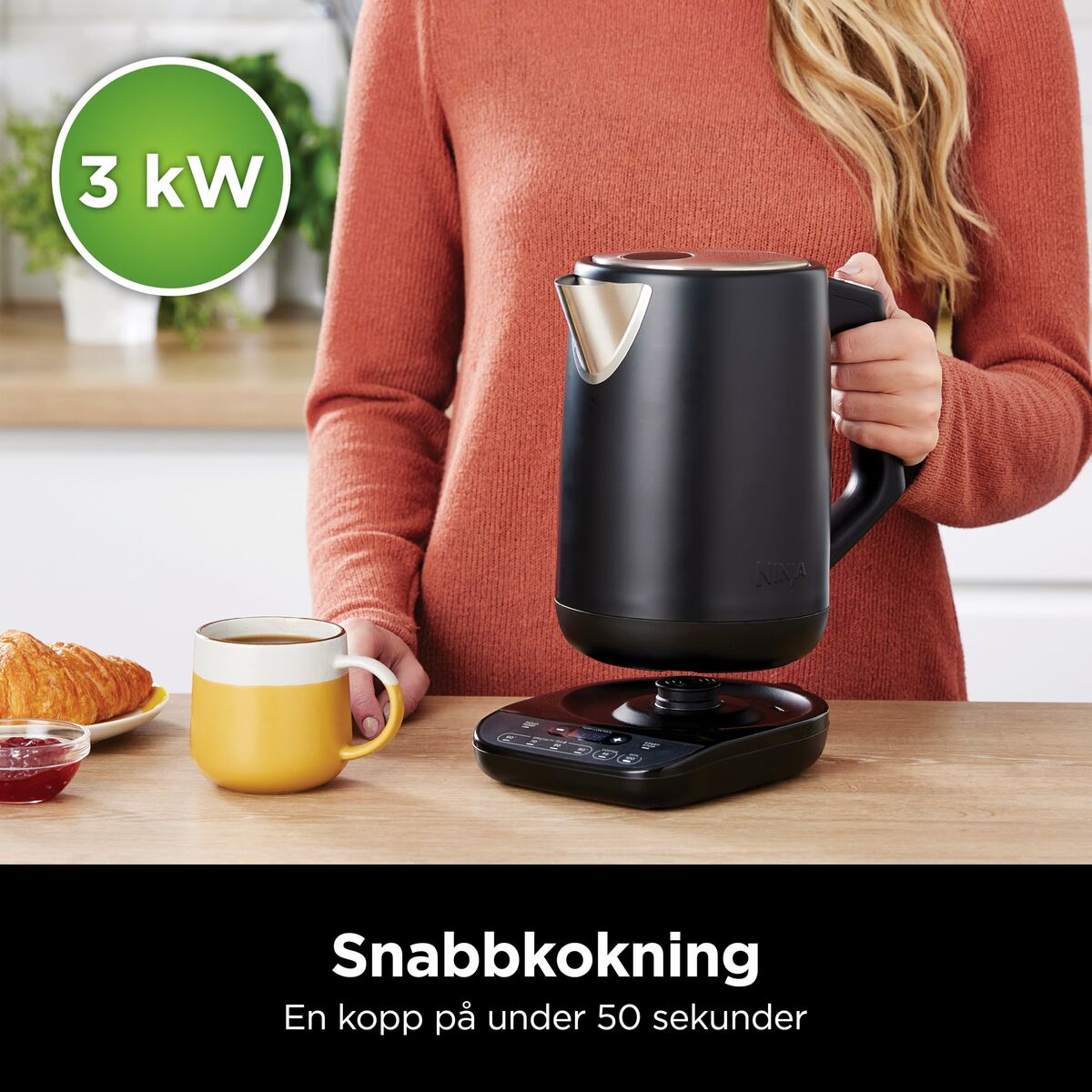 Waterkoker NINJA KT200EU Zwart Roestvrij staal 3000 W 1,7 L