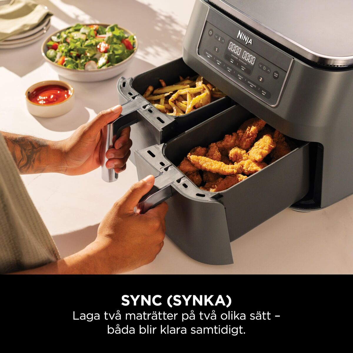 Air Fryer NINJA DZ300EU Grey 2400 W 7,6 L