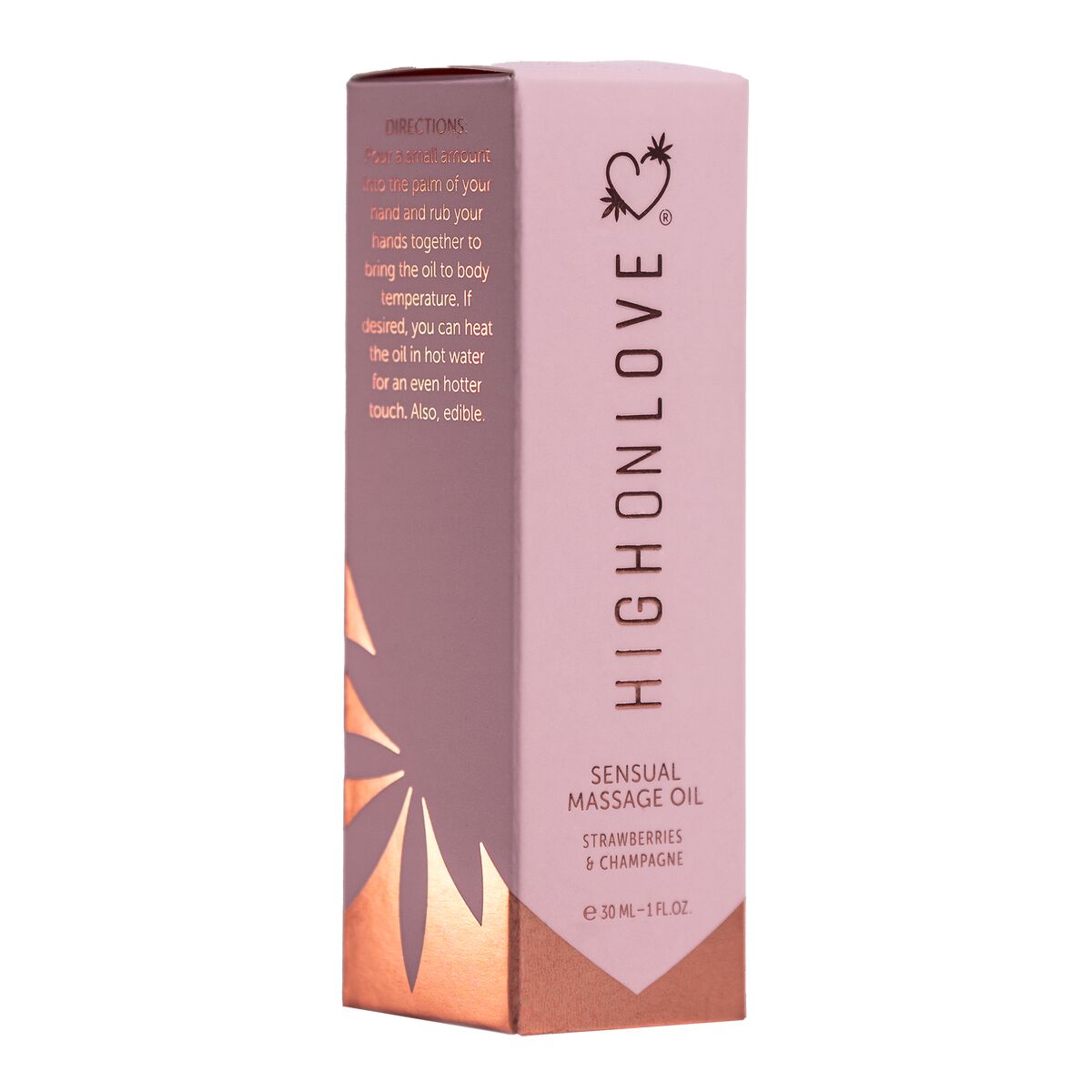 Huile de massage érotique Highonlove Fraise Vin Mousseux à la Fraise 30 ml