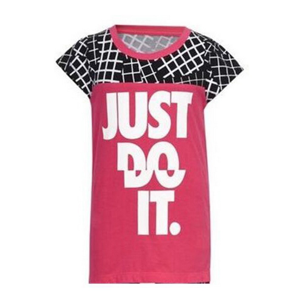 T shirt à manches courtes Enfant Nike 848-A72  Rose 100 % coton