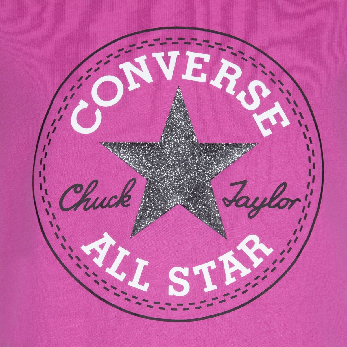 Image secondaire de T shirt à manches courtes Enfant Converse CHUCK PATCH TEE 468992 A3J Rose