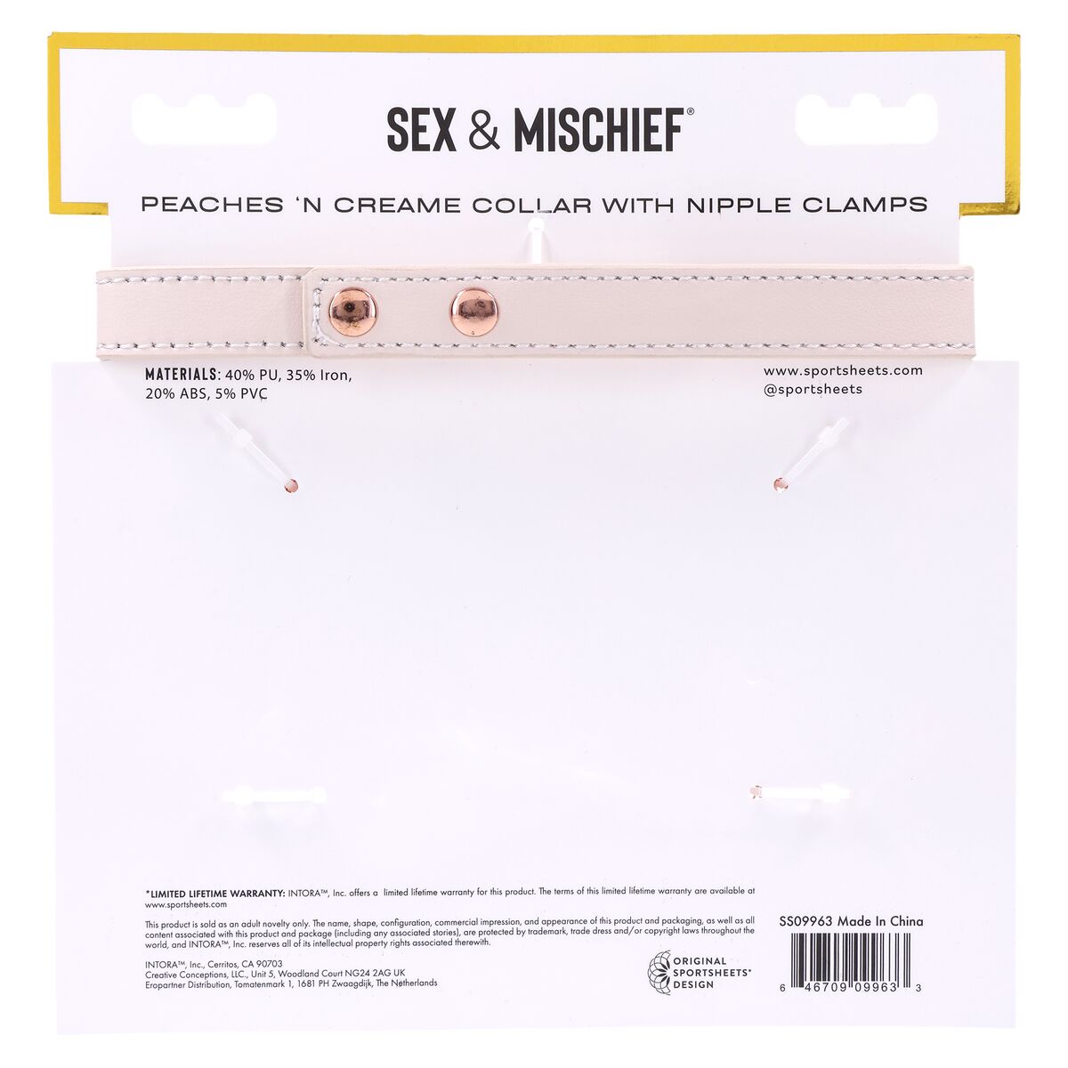 Tepelklemmen Sportsheets Peaches 'n CreaMe