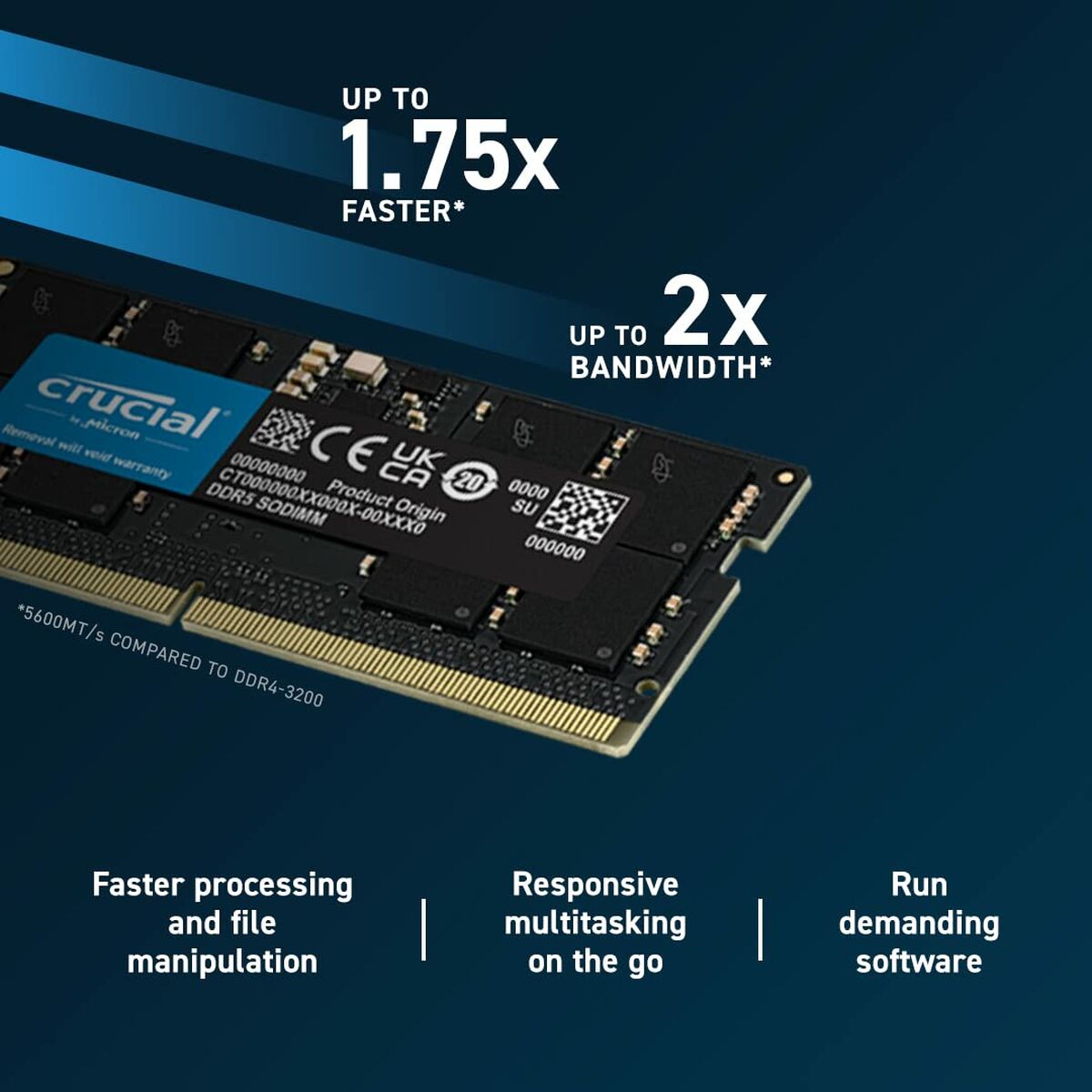 Afbeeldingen van RAM Memory Crucial CT2K48G56C46S5 48 GB 96 GB DDR5 5600 MHz